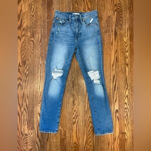 Madewell The Perfect Vintage Jean Distressed size 25